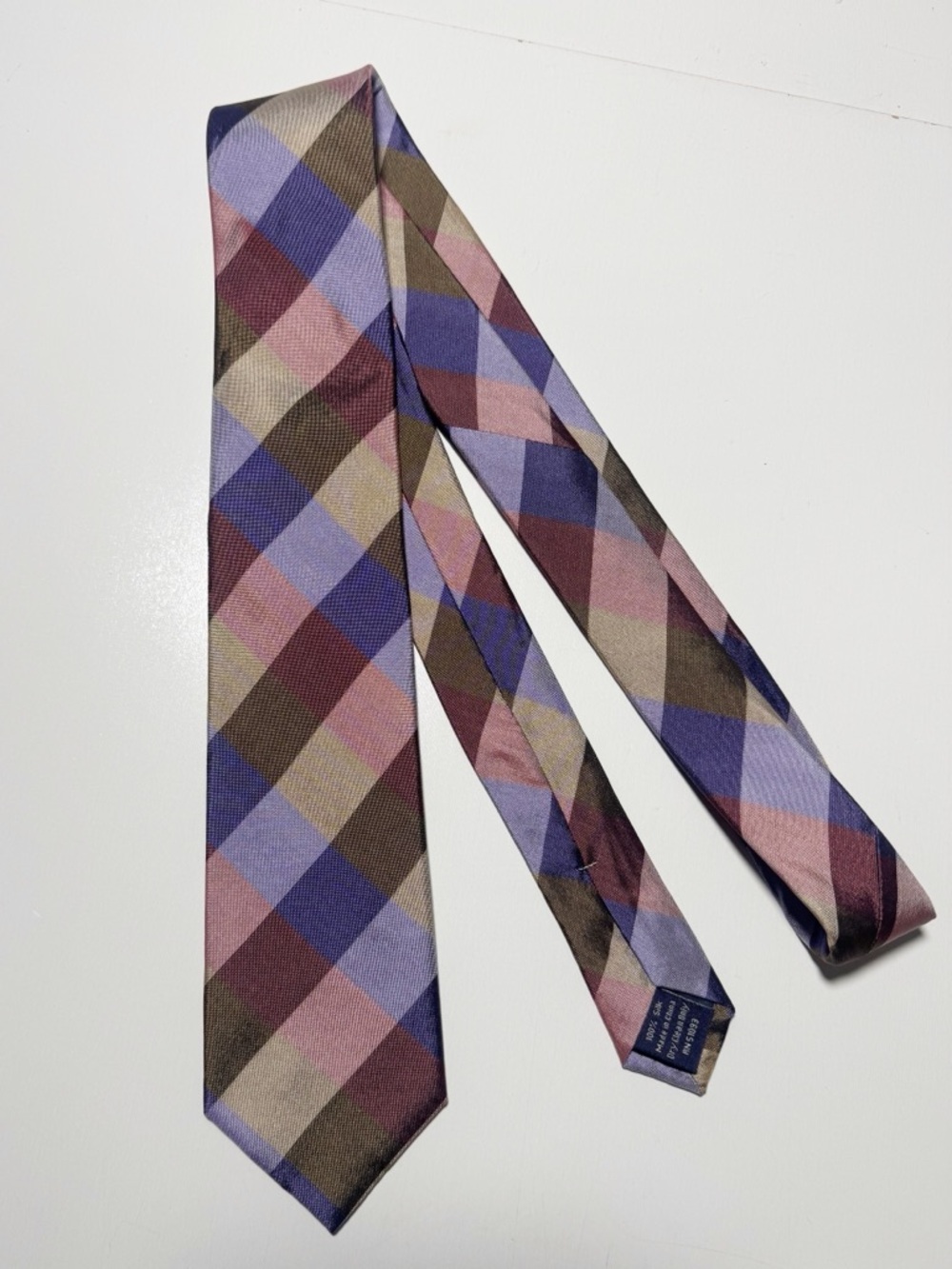 Stafford Check Silk Tie